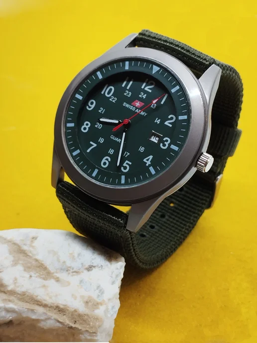 swiss army Часы наручные армейские, зеленый, фото 5