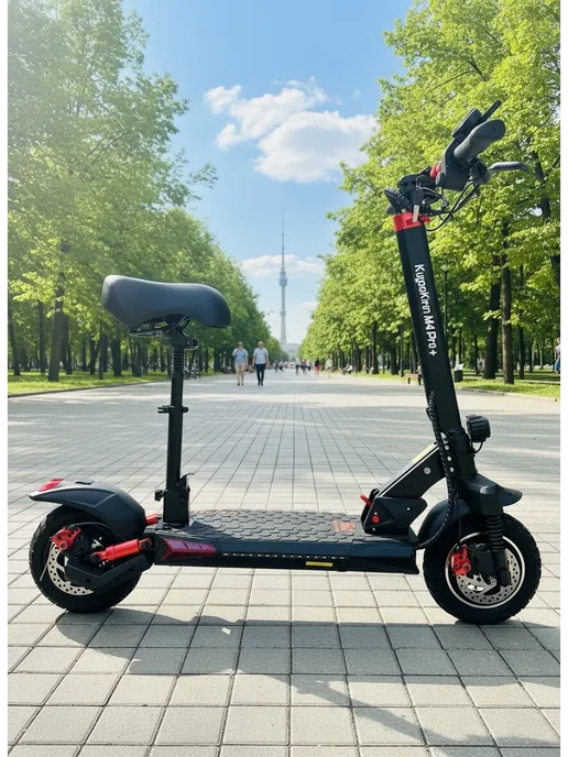 Kugoo Jilong Электросамокат Kugoo M4 Pro Plus 48V 18Ah, черный, фото 6