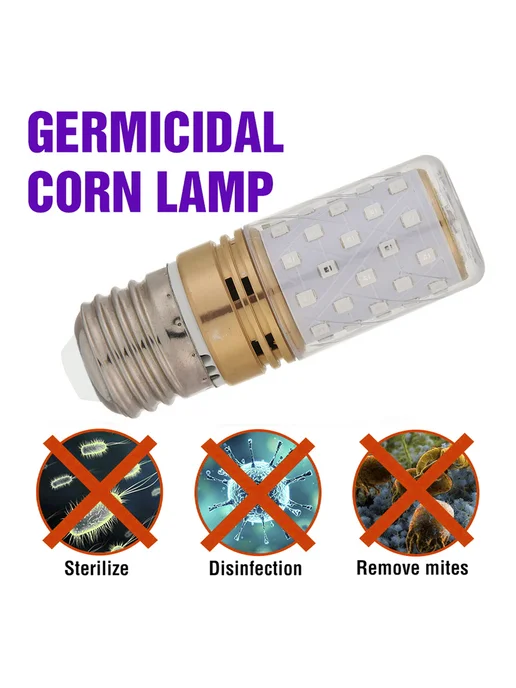 Лампа UV-C E27 60 LED для дезинфекции дома и стерилизации, вариант, фото 5