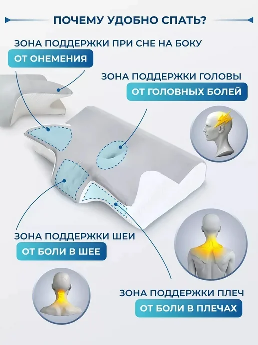 Arpico Ортопедическая подушка – для беременных поддержка шеи 40×60, 40x60, фото 2