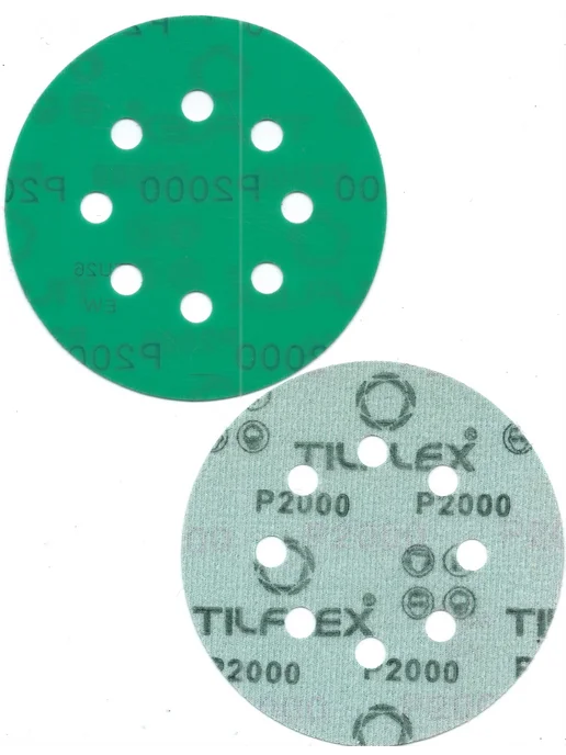 TILFLEX Шлифовальные круги на липучке 125 мм, Р2000, 8 отв, 5 шт, 5 шт, фото 2