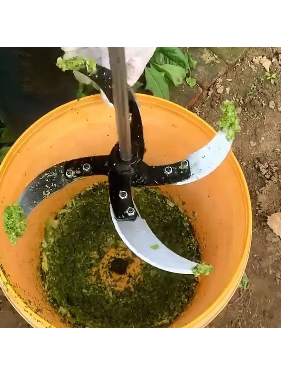 Садовый измельчитель ручной, серый