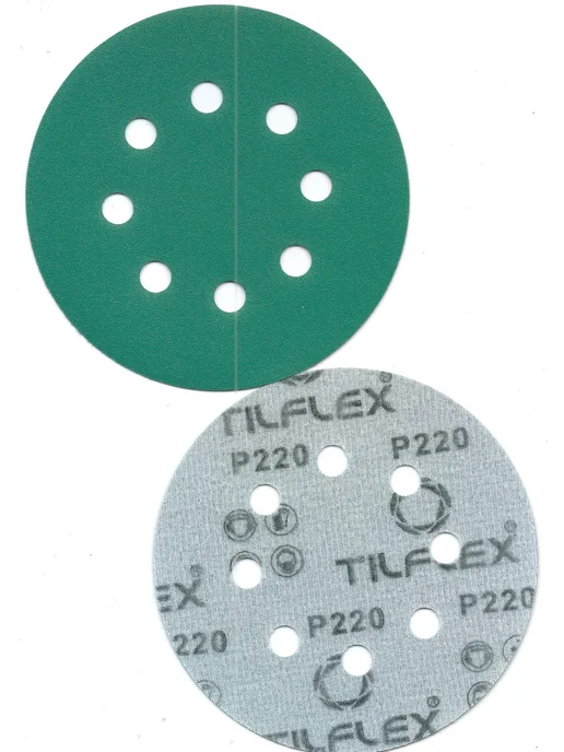 TILFLEX Шлифовальные круги на липучке 125 мм, Р220, 8 отв, 5 шт, 5 шт, фото 2