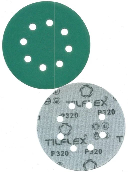 TILFLEX Шлифовальные круги на липучке 125 мм, Р320, 8 отв, 20 шт, 20 шт, фото 2