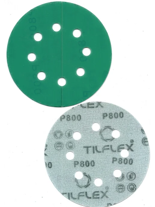 TILFLEX Шлифовальные круги на липучке 125 мм, Р800, 8 отв, 20 шт, 20 шт, фото 2