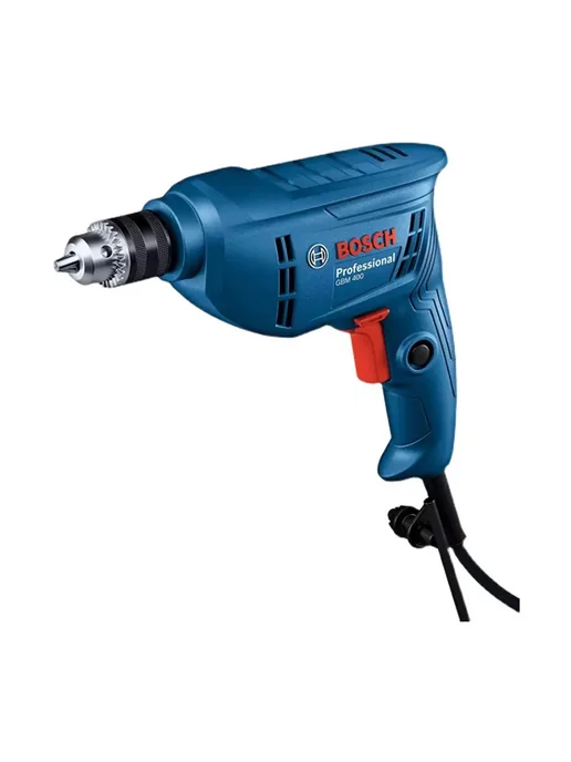 BOSCH Ручная дрель GBM 400 с металлическим патроном, синий
