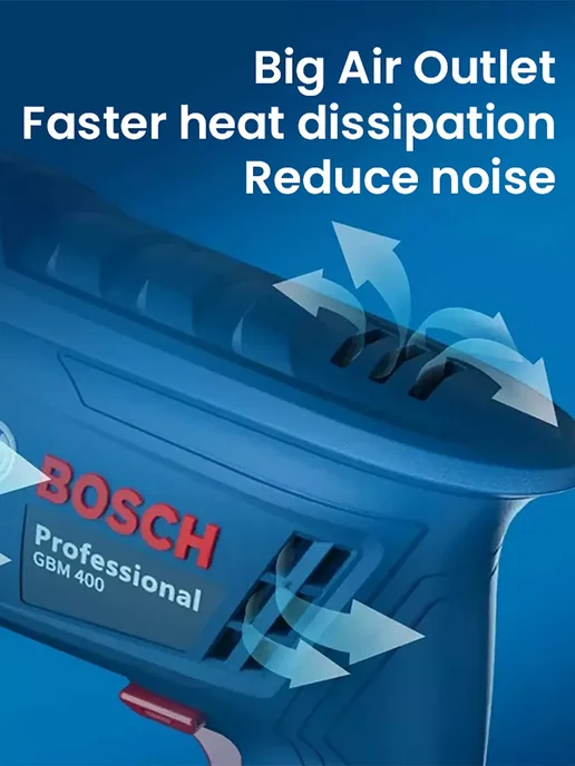 BOSCH Ручная дрель GBM 400 с металлическим патроном, синий, фото 6