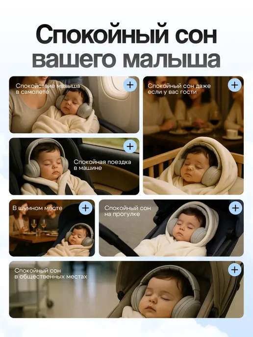Наушники противошумные детские, белый, фото 6