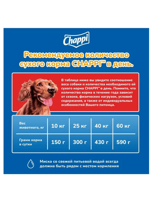 Сухой корм CHAPPI По-Домашнему для собак, взрослые, говядина, 0,6 кг, фото 4
