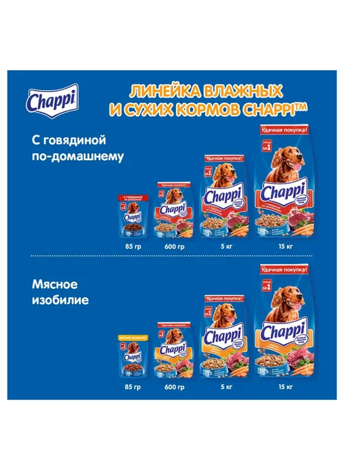 Сухой корм CHAPPI По-Домашнему для собак, взрослые, говядина, 0,6 кг, фото 7