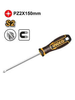 INGCO Отвертка крестовая HSDPZ2150 INDUSTRIAL, 260 мм, PZ2