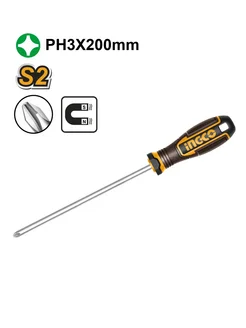 INGCO Отвертка крестовая HSDPH3200 INDUSTRIAL, 320 мм, PH3