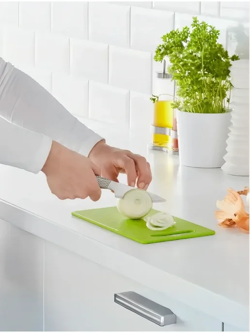 IKEA Разделочная доска Хопплес 24*15 см, салатовый, 24x15 см, 2 шт, фото 3