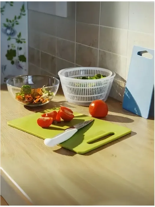 IKEA Разделочная доска Хопплес 24*15 см, салатовый, 24x15 см, 2 шт, фото 4