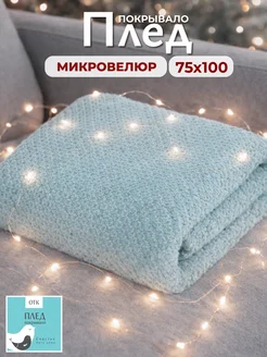 Плед для новорожденных 75х100 плюшевый в коляску кроватку