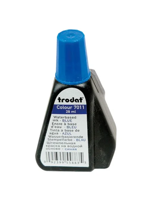 Штемпельная краска Trodat Multi Color, 25 мл, КОРИЧНЕВЫЙ цвет, 28 мл, синий, фото 2