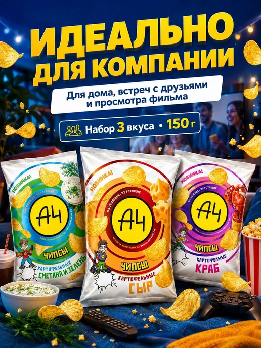 Lava lava Чипсы А4 набор 3 вкуса 150г, 150 г, фото 2
