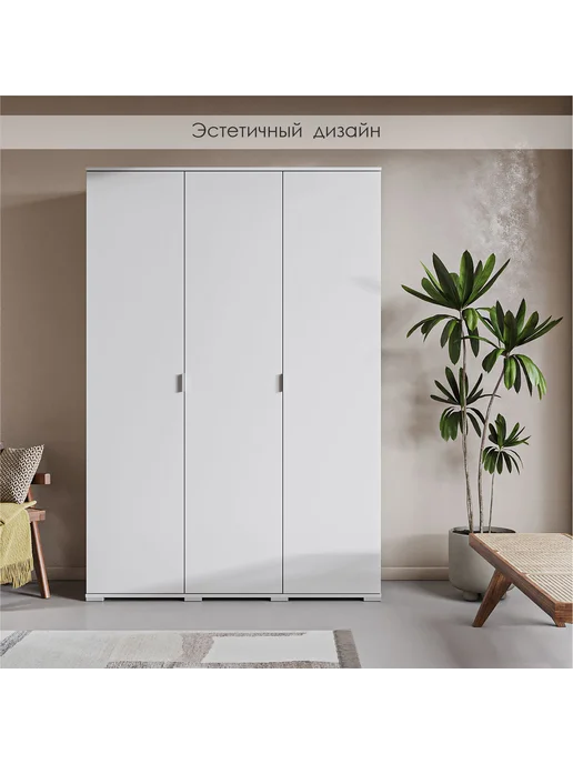 Woodcraft Шкаф для одежды 180х40х220 Белый, Соло 3.2, 40x220, фото 3