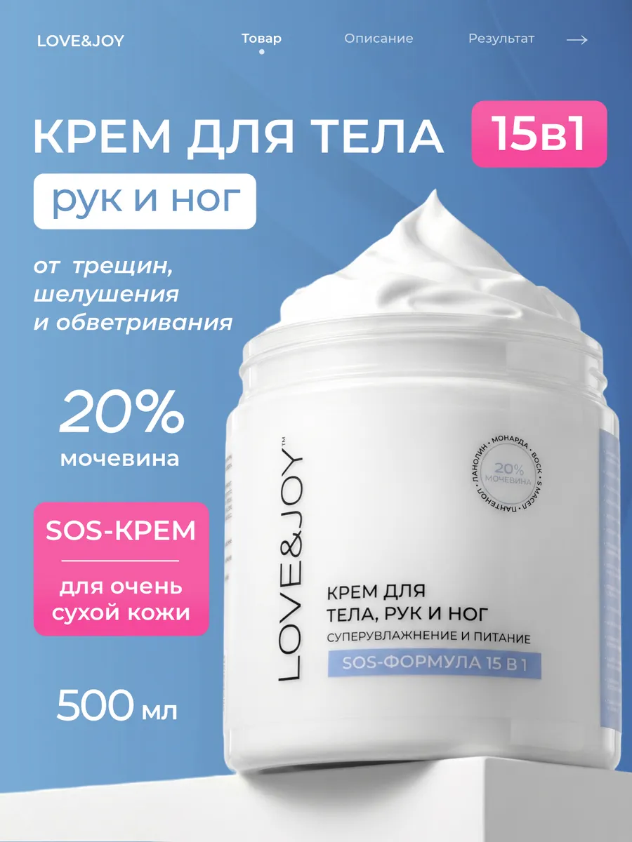 Крем для тела, рук и ног увлажняющий и питательный