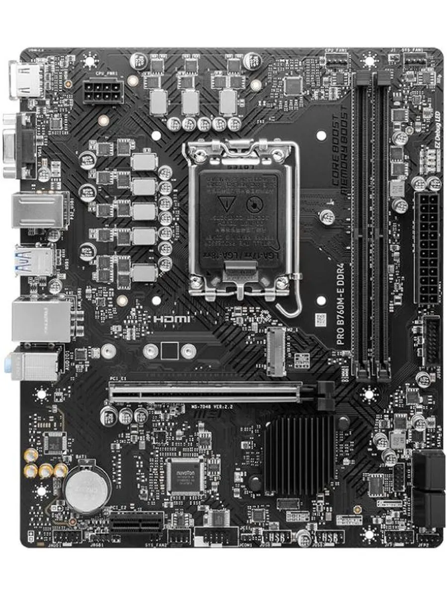 Материнская плата Pro B760M-E DDR4 MSI 725516600 купить за 11 109 ₽ в интернет‑магазине Wildberries