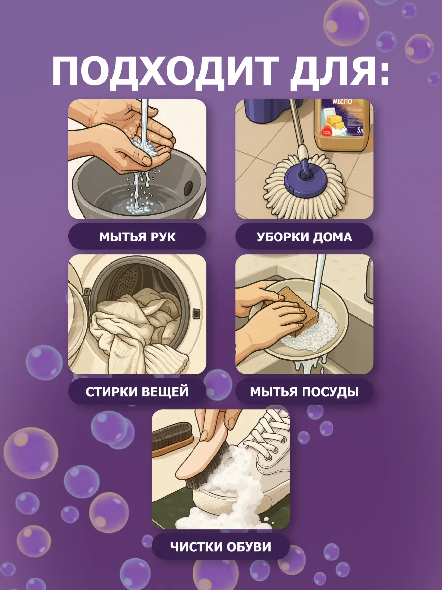 Хозяйственное жидкое мыло 5 л фото 3