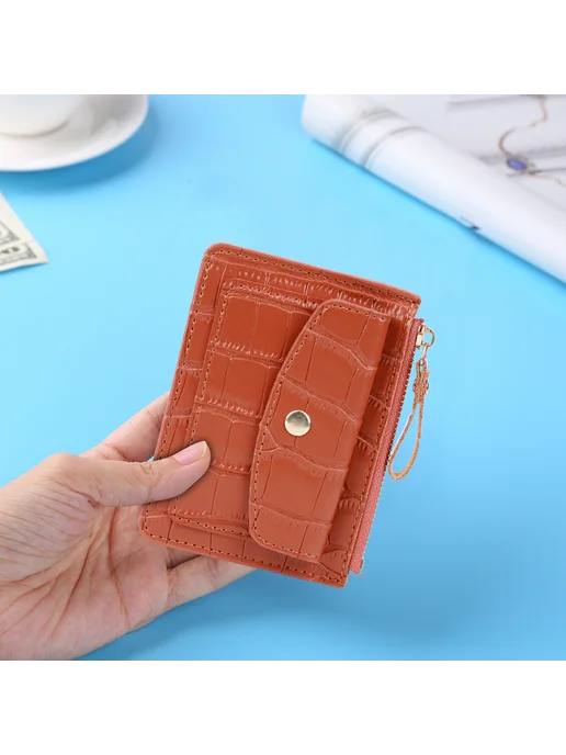 Женский кошелек- картуholder PU кожа мультитечка для дам (, коричневый, фото 2