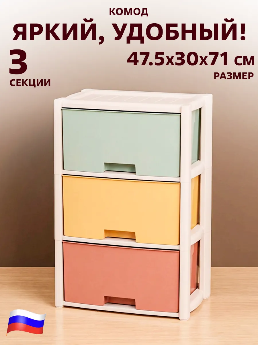 Комод пластиковый с ящиками
