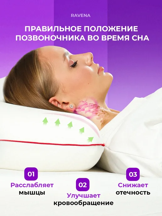 Подушка ортопедическая, белый, фото 2