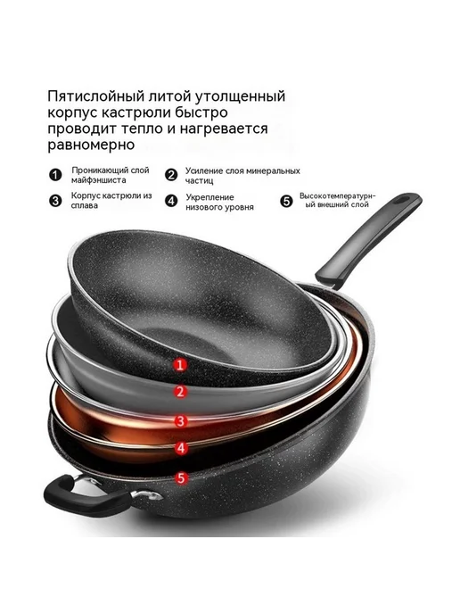 Кастрюля 34cm, 28cm, в упаковке 1,6 кг, фото 4