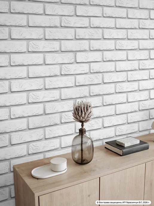 AMODECOR Плитка самоклеящаяся 60х30см ПВХ панели под кирпич 15шт, 15 шт, фото 3