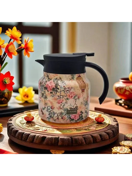Чайник Красный цветок 800ml, 800 мл, фото 7
