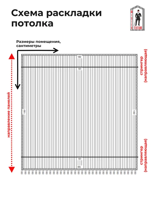 Mr.Tektum Потолок куб 1,8х1,8м (30*35) Сосна глянец, 1.8x1.8 м, 1,8 м, фото 3