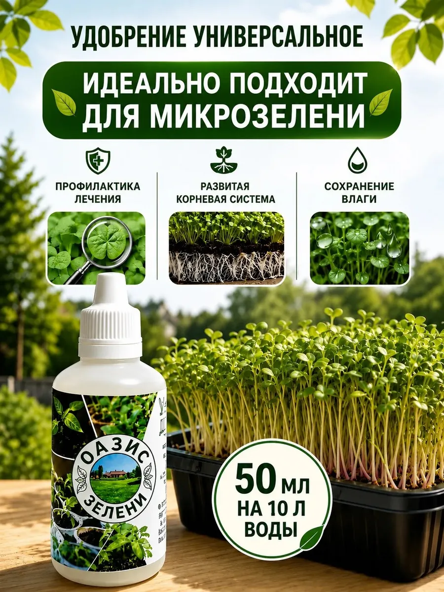 Удобрение для рассады микрозелени зелени