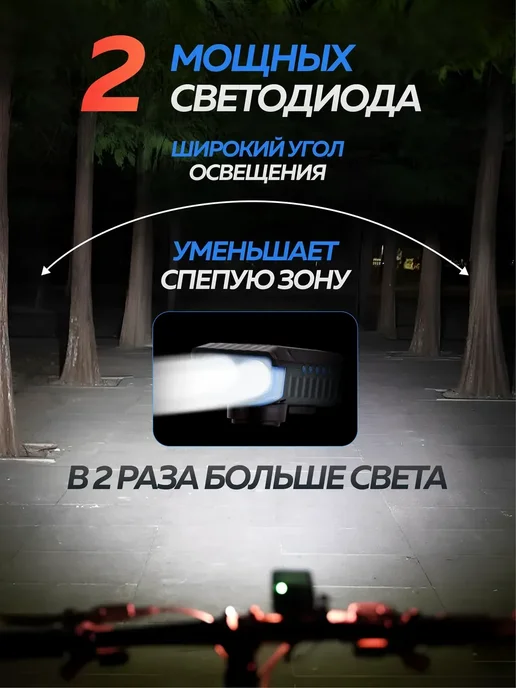 TRUSPIRE Фонарь на велосипед аккумуляторный, вариант, фото 3