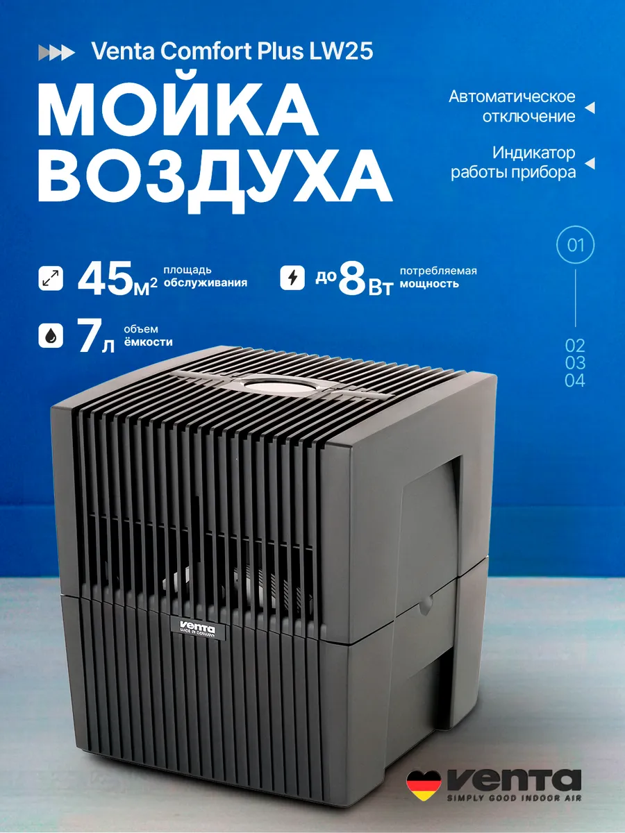 Увлажнитель-очиститель воздуха LW25 комфорт плюс (черный)
