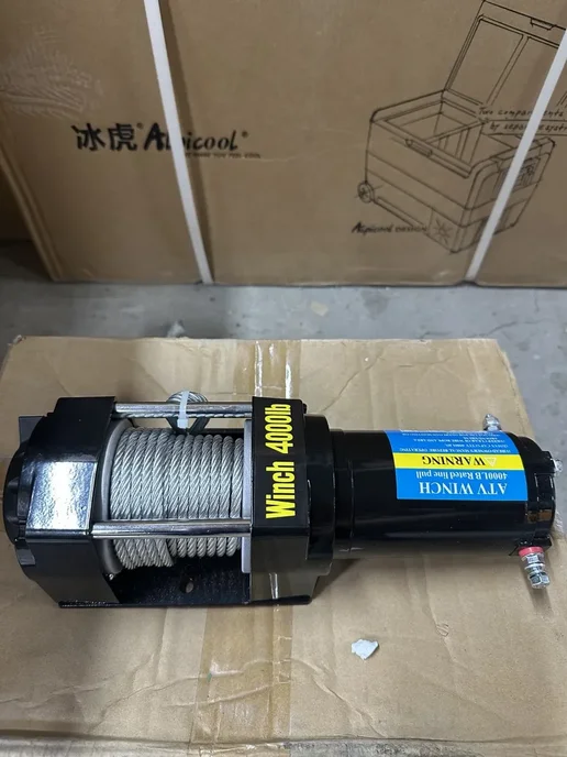 Electric winch Лебедка электрическая 4000 lbs 1814 кг стальной трос 12V, 1814 кг, фото 5