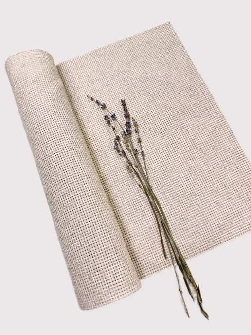 Tkani18 Канва льняная основа для вышивания 10 ct, 50х73 см, 50x73 см, фото 2