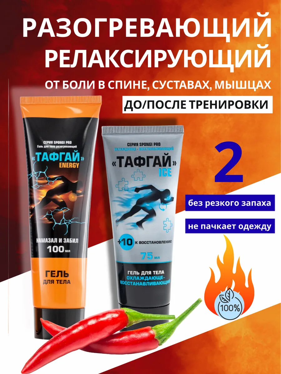 Разогревающая и охлаждающая мазь для спины, суставов, мышц