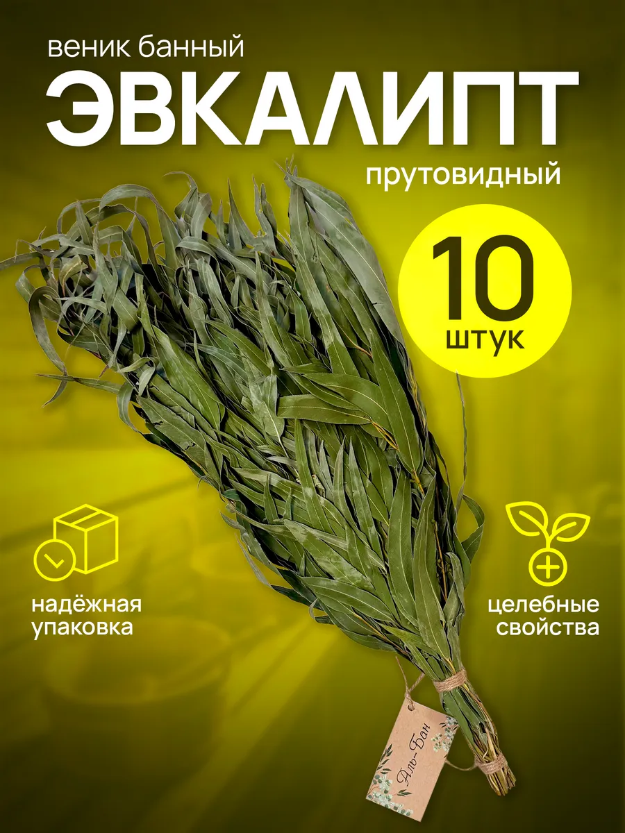 Веники для Бани Эвкалиптовые-10шт