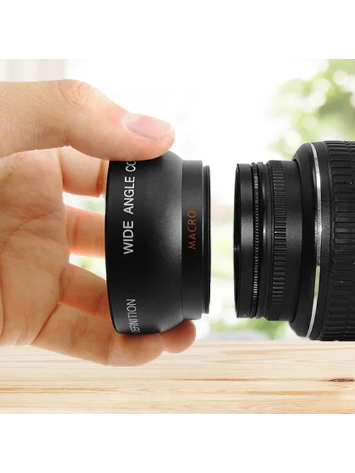Объектив 52мм 0 45x широкий макро для Nikon 18-55 55-200 50м, 50 м, фото 2