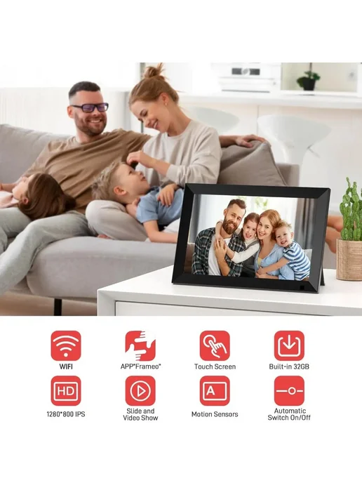 FRAMEO Цифровая Фоторамка С WiFi & Сенсорным IPS-экраном, вариант, фото 2
