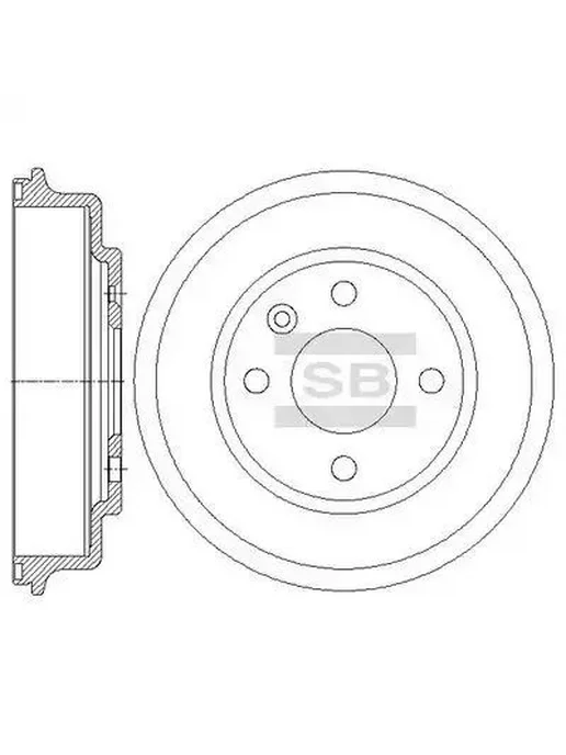 SANGSIN BRAKE Барабан тормозной CHEVROLET AVEO (T300), COBALT SD3048, вариант