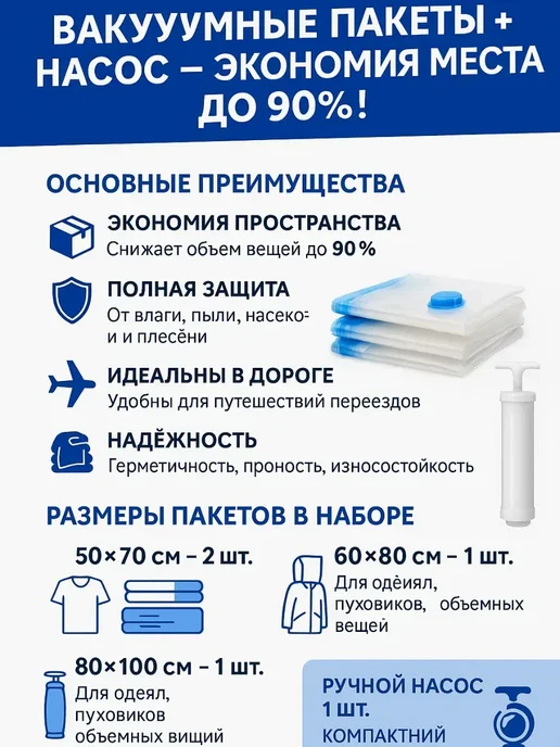 BOSA Вакуумный пакет, синий