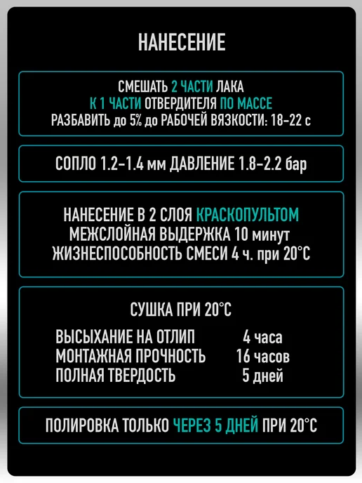 MEGAMIXnano Лак автомобильный 2К HS, Комплект Лак+Отверд. - 2 шт, 2 шт, фото 7