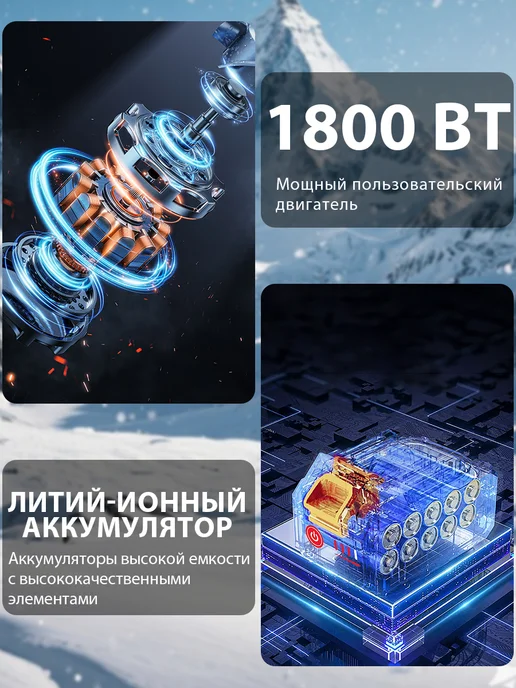 Wenwu Снегоуборщик аккумуляторный 21V，15000 мА, вариант, фото 5
