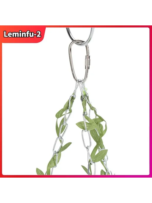 Кровать-гамак для птиц Leminfu коралловый флис зеленый S, зеленый, фото 5