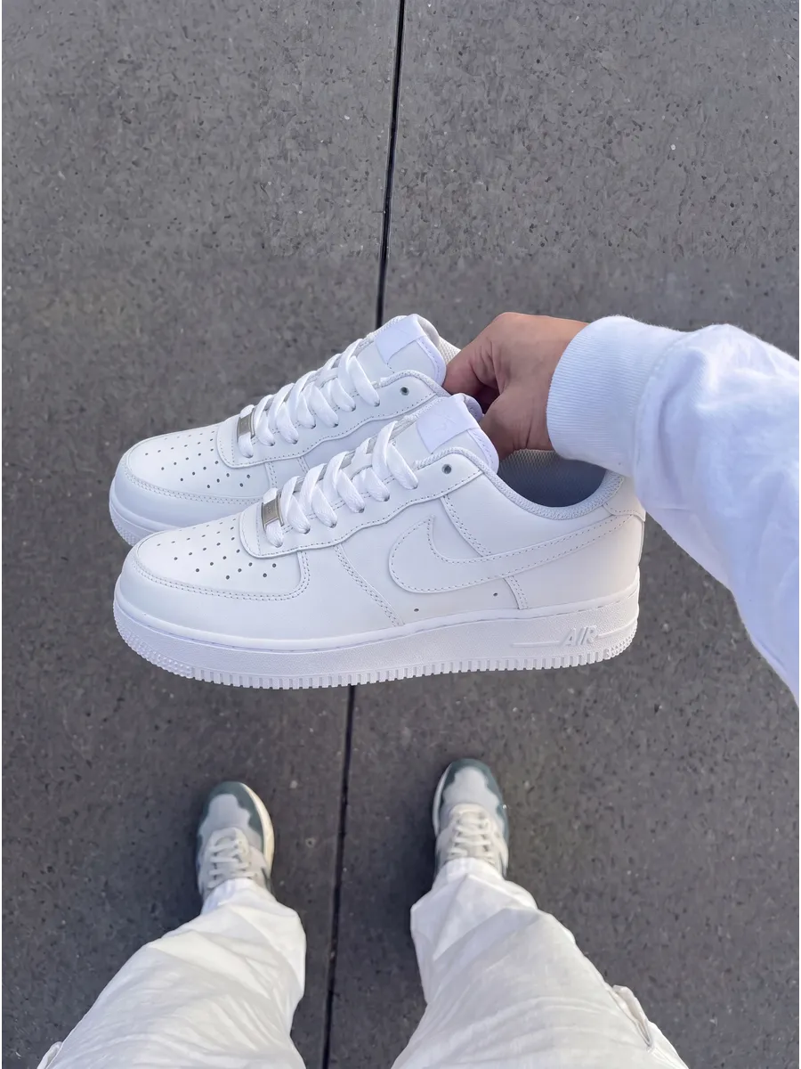 Кроссовки кеды Летние air force 1 nike форсы белые
