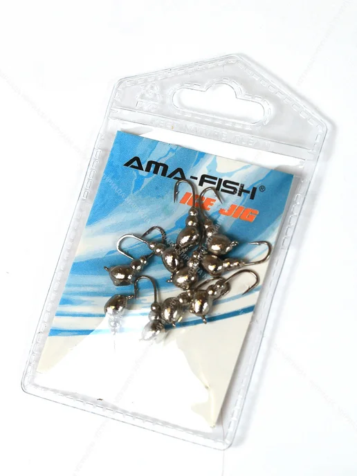 AMA-FISH Мормышки 0.6 гр 4 мм 10 шт для зимней рыбалки, 1,1 г, 10 шт, фото 2