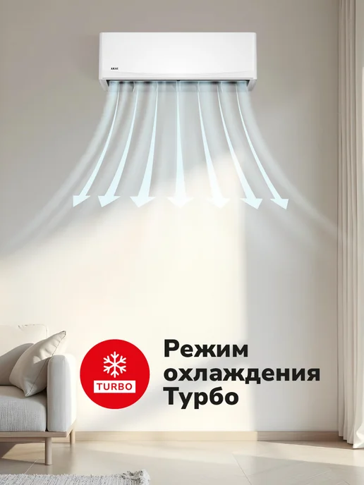 AKAI Сплит-система кондиционер Asita до 70 кв.м, белый, фото 3