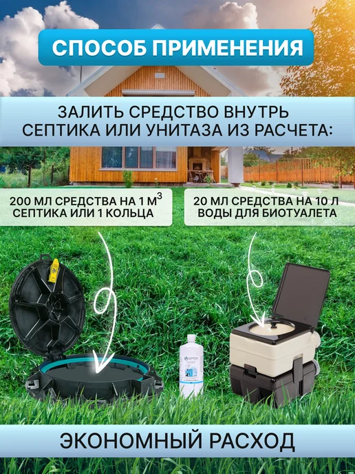Septon Средство для септиков колец выгребных ям, вариант, фото 8